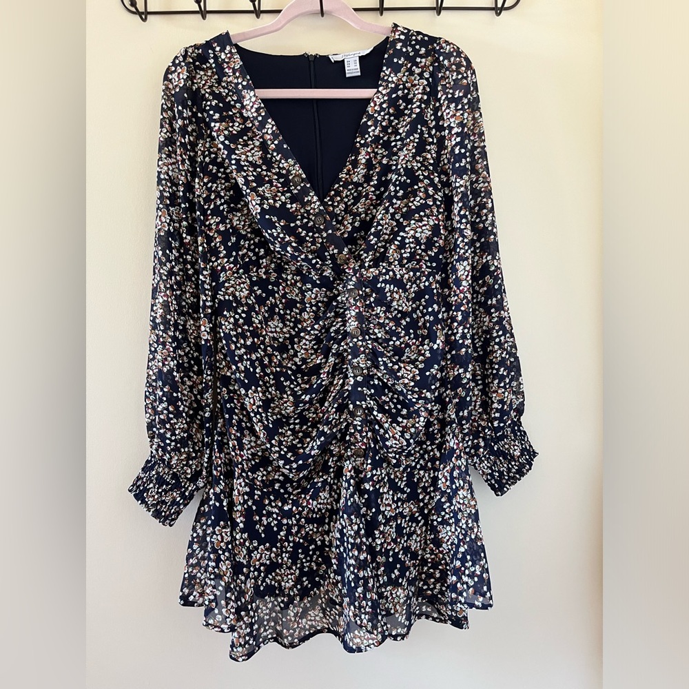 Floral navy dress